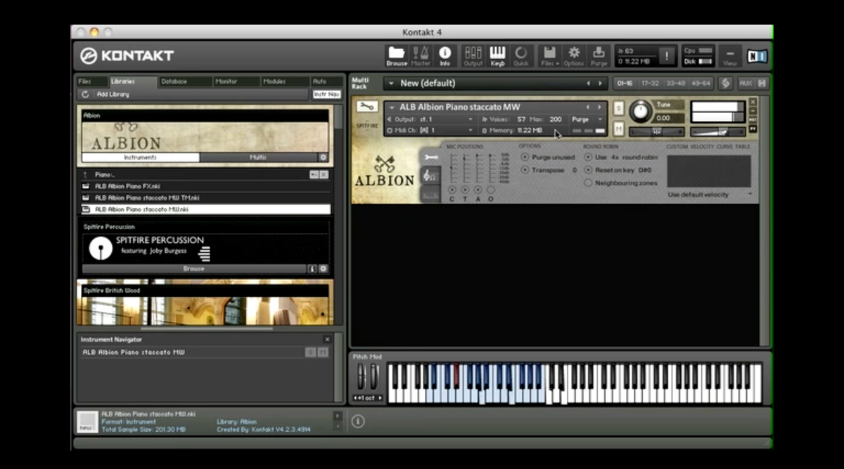 Walkthrough — Piano