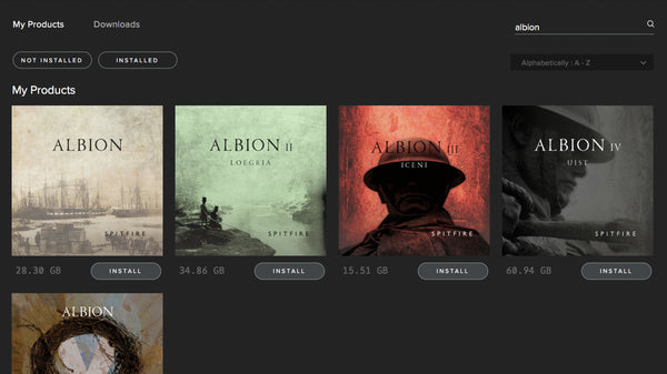 Spitfire Audio App – Manage Downloads & Library Content