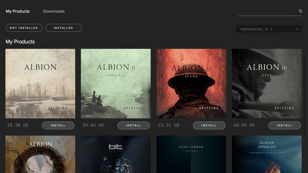 Spitfire Audio App – Manage Downloads & Library Content